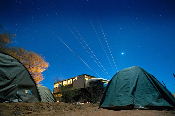 view of the truck and tents as part of Truck Africa overland travel in africa